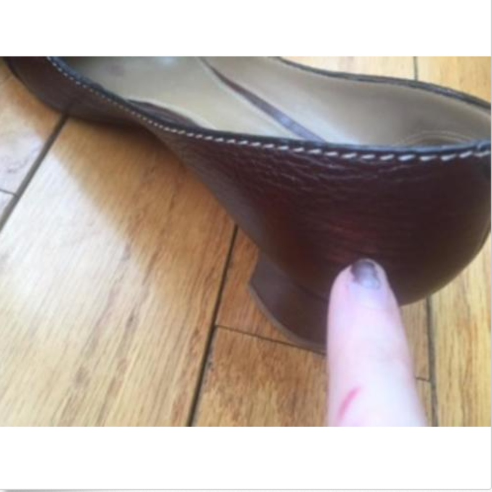 CHLOE Brown Buckle Front Ballet Flats SZ 36.5 - Picture 7 of 8
